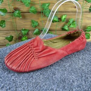 Chocolat Blu Cam Women 6 Red Nubuck Leather Ballet‎ Flats Comfortable Casual